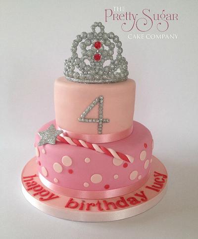 Sparkly princess tiara cake - Cake by The pretty sugar cake company