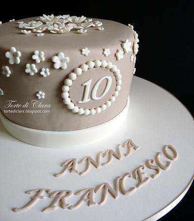 Anniversary cake - Cake by Clara