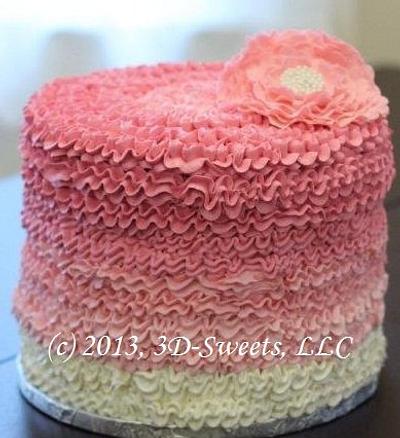 Buttercream Ruffles - Cake by 3DSweets