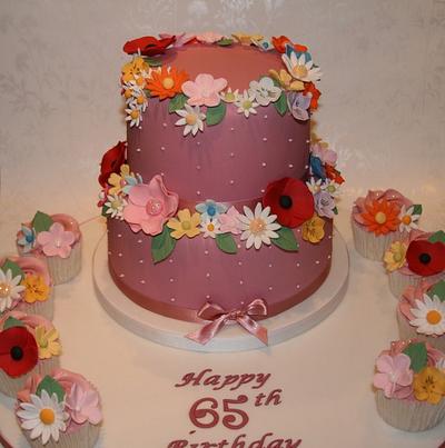 Flower Birthday Cake - Cake by Amanda’s Little Cake Boutique
