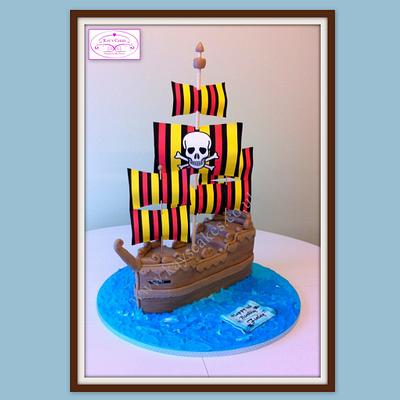 Pirate Ship Cake - Cake by Kays Cakes