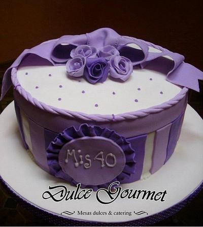 Romantic cake for a 40 th birthday - Cake by Silvia Caballero