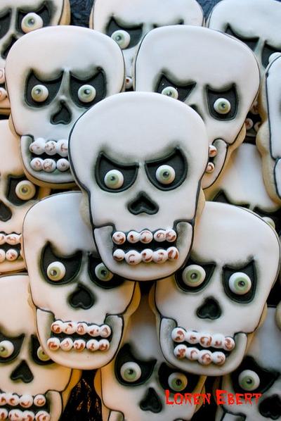 Scariest Skull Cookies EVER! - Cake by Loren Ebert