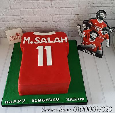 Mohammad Salah t-shirt cake - Cake by Simo Bakery