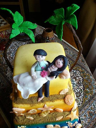 Wedding by the beach :) - Cake by Francezca (KrazyKakes)