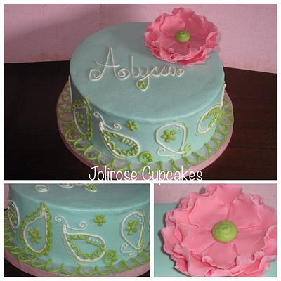 Paisley Birthday Cake - Cake by Jolirose Cake Shop