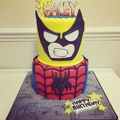 Marvel Wolverine & Spider-Man  - Cake by KatieTallsCakes
