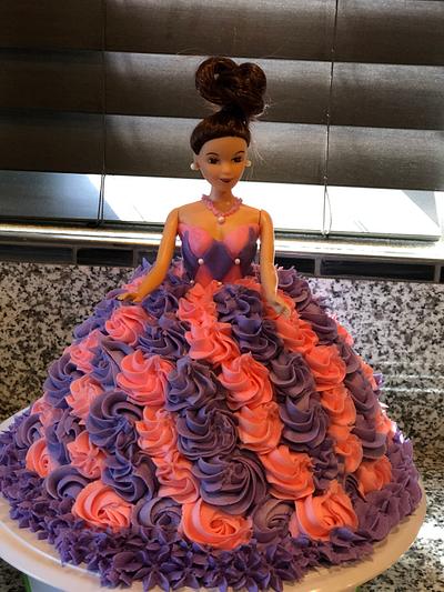 Pink and purple doll cake  - Cake by Yezidid Treats
