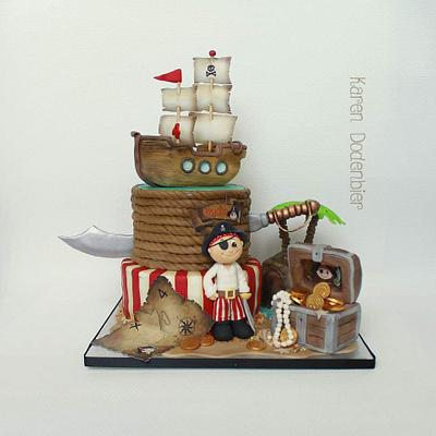 Cute Pirate cake - Cake by Karen Dodenbier