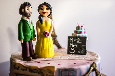 Happy Paper Anniversary, Mr & Mrs S - Cake by cristinabadea2008