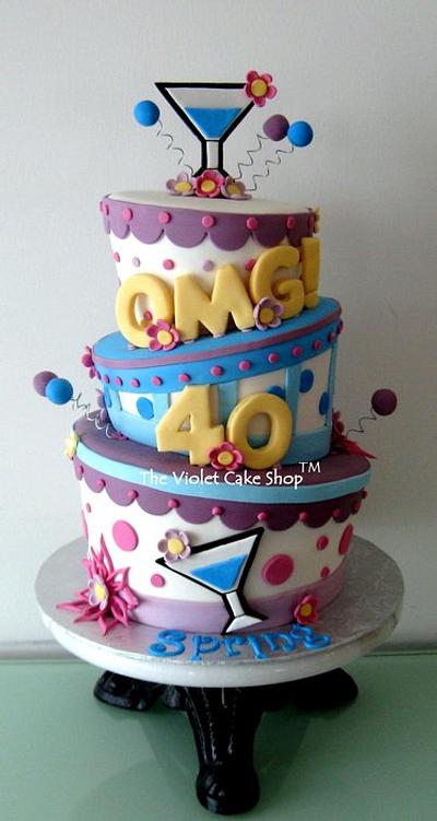 OMG! 40 Celebration Cake - Cake by Violet - The Violet Cake Shop™