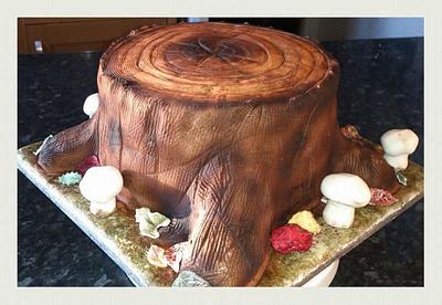 tree stump - Cake by christine