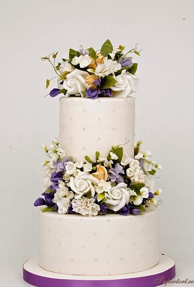 Floral wedding cake - Cake by Olga Danilova