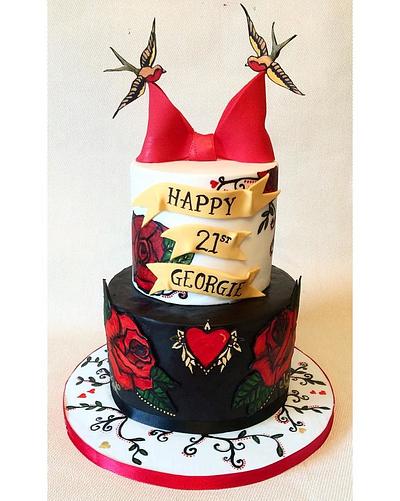 Traditional Tattoo Style - Cake by Beth Evans