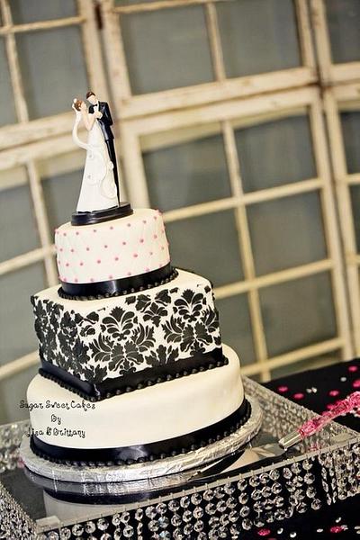 Damask Wedding - Cake by Sugar Sweet Cakes