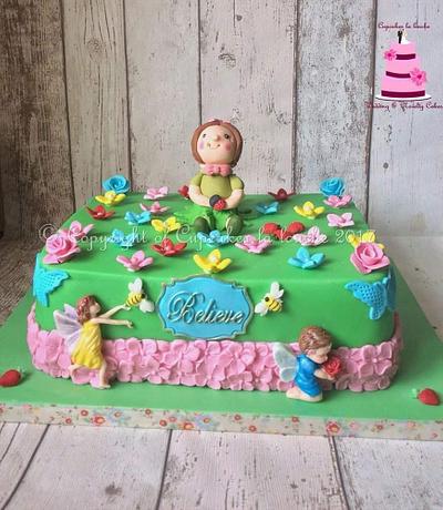 Fairy garden cake - Cake by Cupcakes la louche wedding & novelty cakes