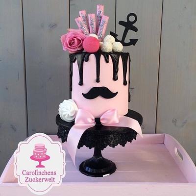 Moustache Dripcake  - Cake by Carolinchens Zuckerwelt 