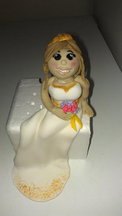 my first attempt at a fondant bride - Cake by jodie baker