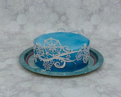 Snow Flakes - Cake by Prima Cakes and Cookies - Jennifer