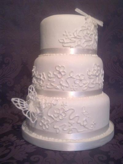 Lace Butterfly - Cake by PetiteSweet-Cake Boutique