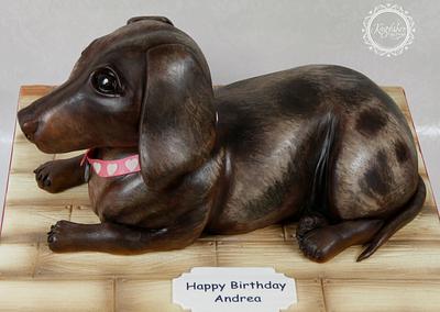 Dachshund (Sausage Dog) Cake - Cake by kingfisher
