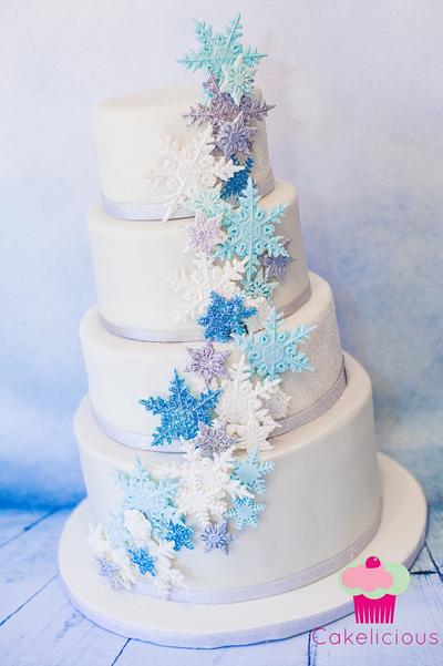 Winter Wonderland Wedding Cake - Cake by Rebekah Naomi Cake Design