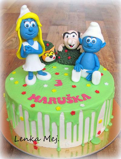 Smurfs - Cake by Lenka
