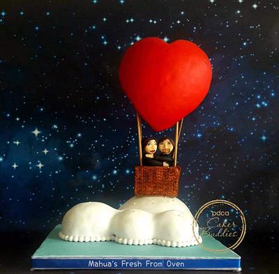 Caker Buddies Valentine Collab - Love is in the air - Cake by Mahua's Fresh From Oven