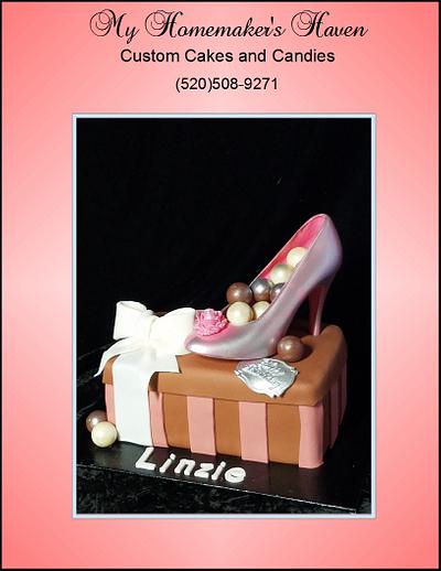 Chocolate High Heel & Shoe Box Cake - Cake by Janis