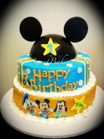 Baby Mickey theme  - Cake by Priscilla 