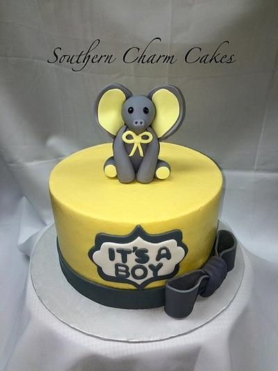 Elephant Baby Shower Cake - Cake by Michelle - Southern Charm Cakes