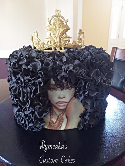Afro Diva Queen Cake - Cake by Wymeaka's Custom Cakes