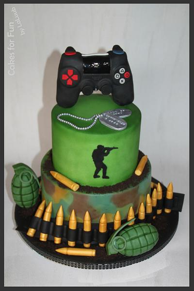 Playstation 4 Call of Duty - Cake by Cakes for Fun_by LaLuub