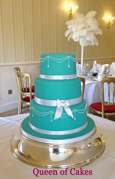 Tiffany inspired wedding cake - Cake by QueenOfCakes(WALES)