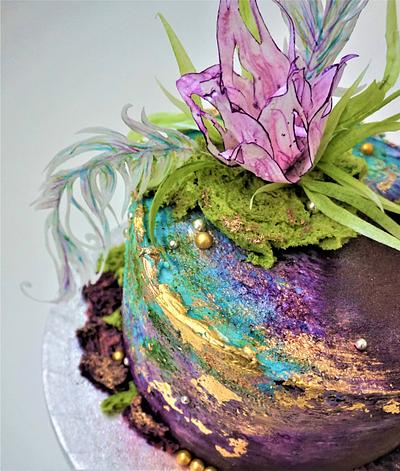 colors and gold  - Cake by Torty Zeiko