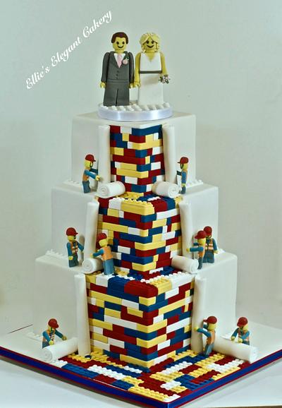 Lego wedding Cake - Cake by Ellie @ Ellie's Elegant Cakery