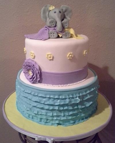 Baby Elephant 2 - Cake by Cakes by Vicki