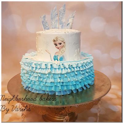 Frozen theme cake  - Cake by Varsha Bhargava