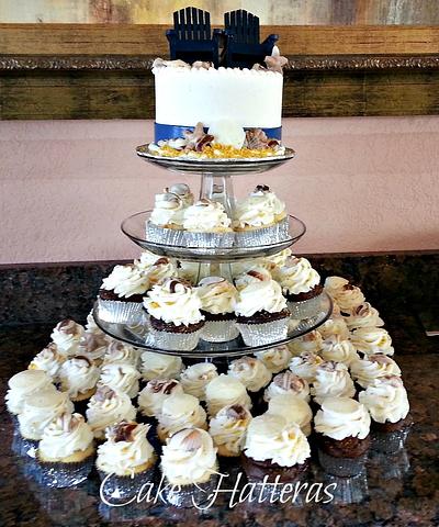 Navy Adirondack Chair Wedding Cake - Cake by Donna Tokazowski- Cake Hatteras, Martinsburg WV