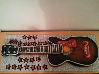 Guitar cake - Cake by ldarby