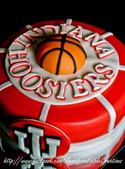 Indiana Hoosiers Birthday Cake - Cake by Jennifer's Edible Creations