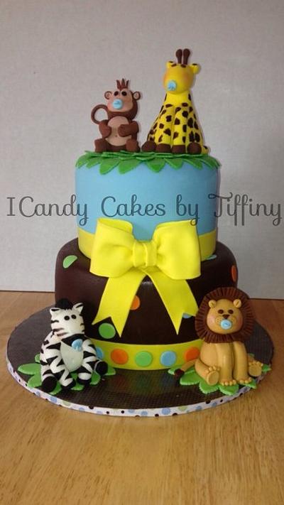 Jungle babies - Cake by ICandycakesbyTiffiny