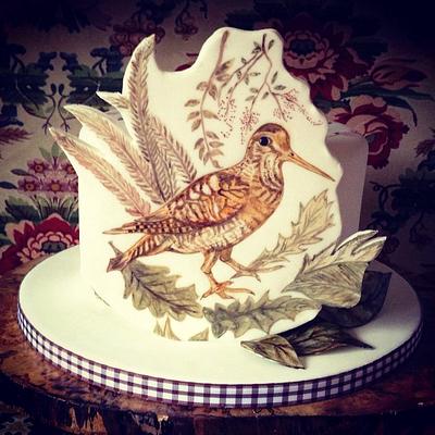 Hand painted bird  - Cake by Artful Bakery