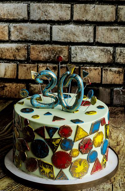 30th Geometric cake - Cake by Piece O'Cake 
