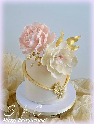 Wedding cake - Cake by Sugar  flowers Creations