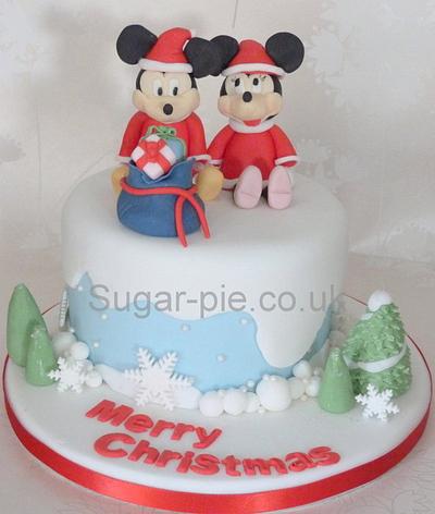 A Minnie & mickey Christmas - Cake by Sugar-pie
