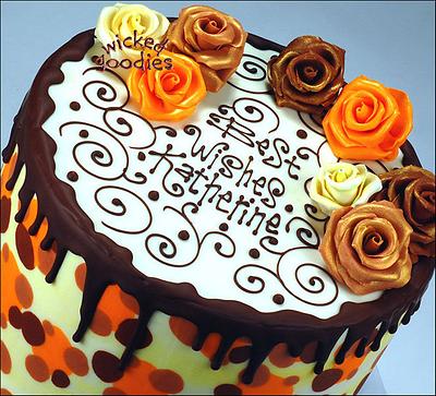 Leopard Print Rose Cake - Cake by Wicked Goodies