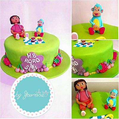 Dora cake  - Cake by Cake design by youmna 
