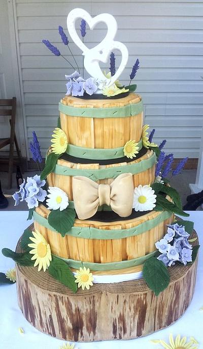 basket wedding cake - Cake by bonniescakes