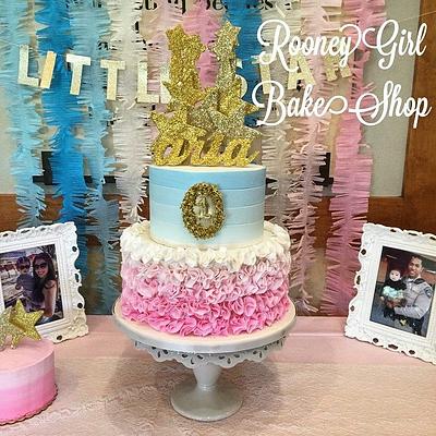 Gold Stars birthday cake - Cake by Maria @ RooneyGirl BakeShop